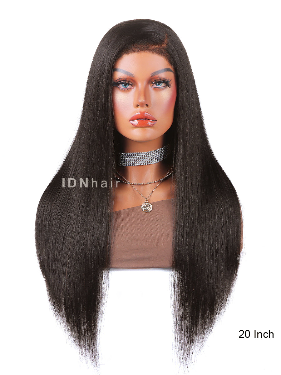 Mya Super Fine Yaki Straight 4C Edges 5x5 Wear & Go Pre Cut Wig 100% Human Hair