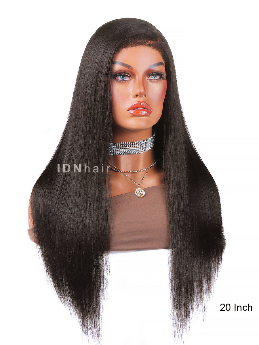 Mya Super Fine Yaki Straight 4C Edges 5x5 Wear & Go Pre Cut Wig 100% Human Hair