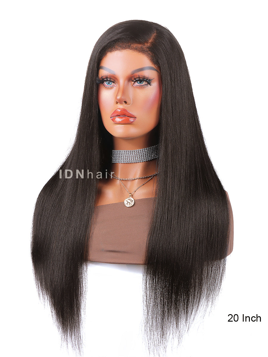 Mya Super Fine Yaki Straight 4C Edges 5x5 Wear & Go Pre Cut Wig 100% Human Hair