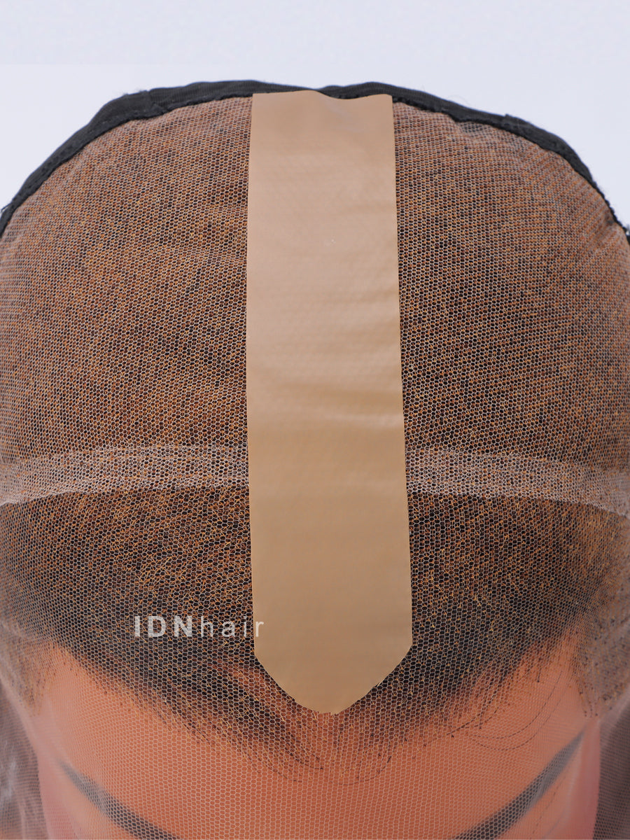 Realistic Lace Wig True Scalp Tape Safe Grids and Knots Melting