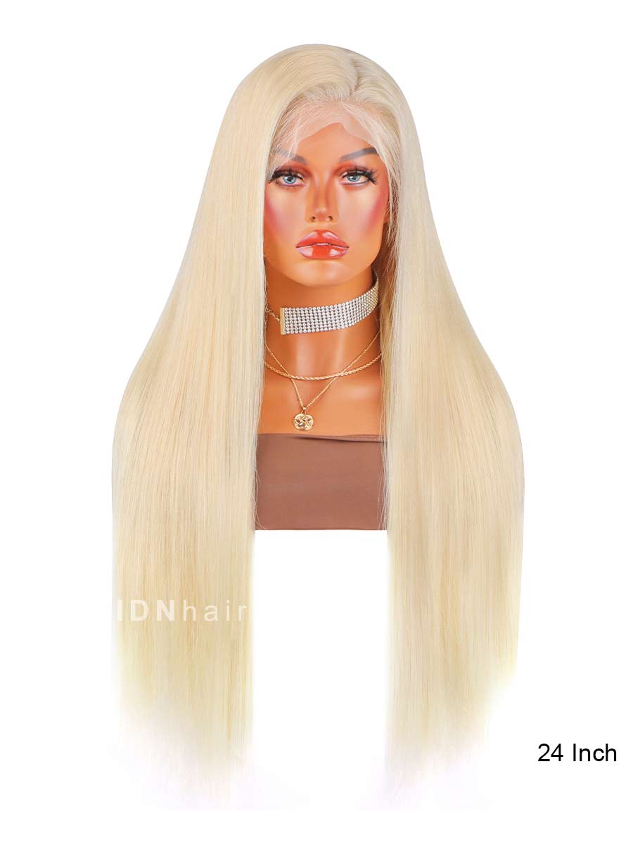 Brittany 613 Silky Straight Blonde Easily Redyed 13x4 Frontal Human Lace Wig