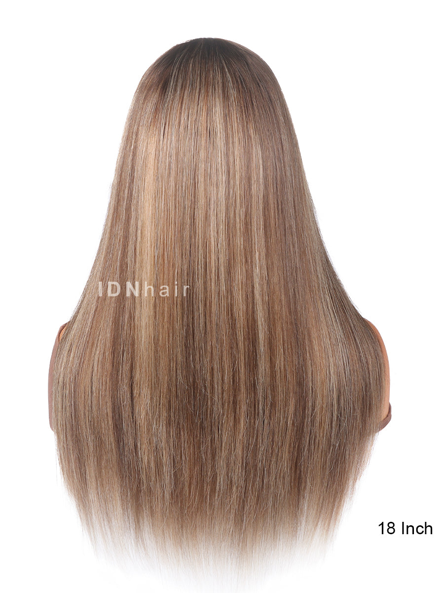 Gardenia Blonde Highlight Straight Lace Front Wig Human Hair