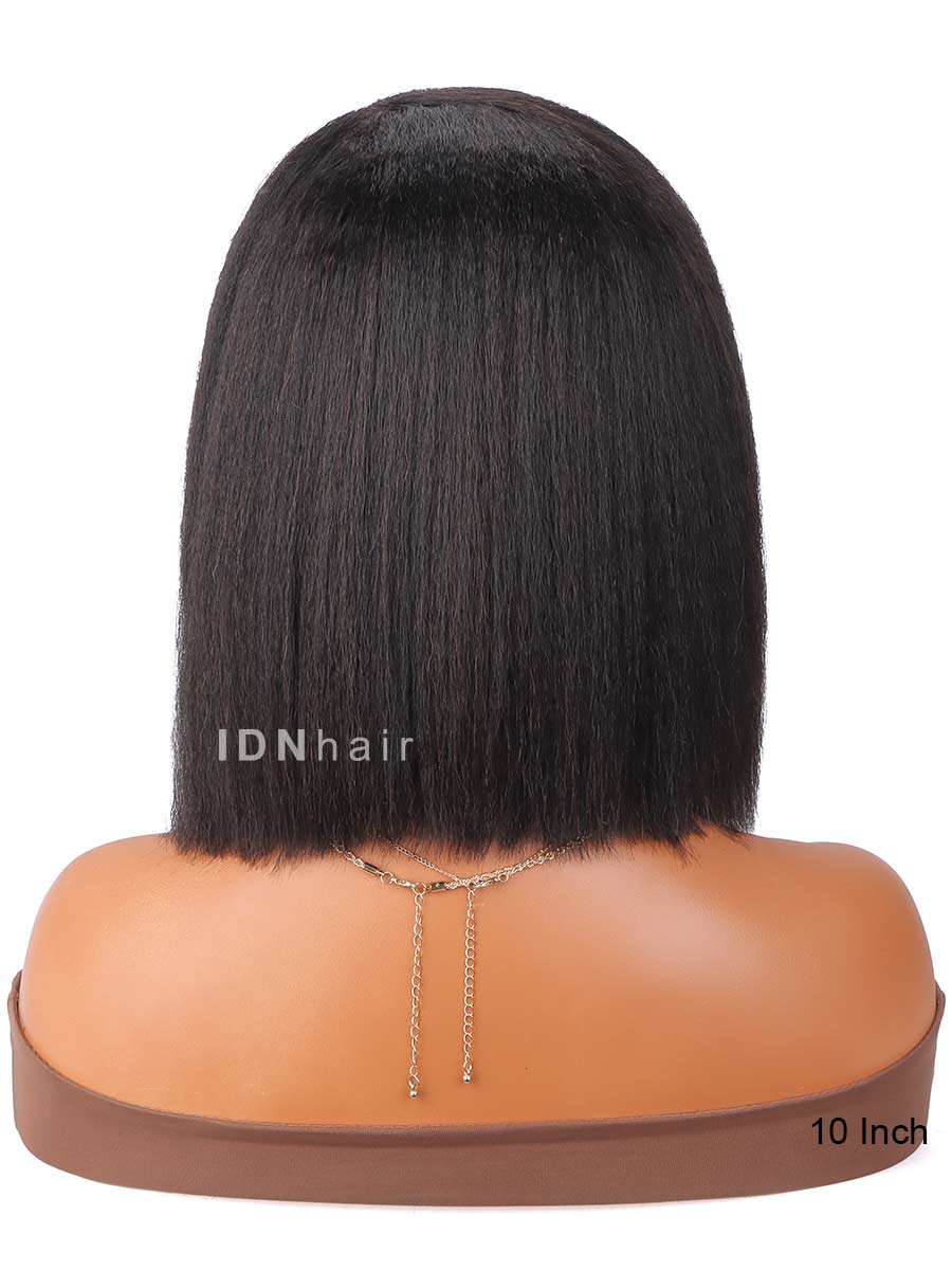 Chloe Wear Go Bob 5x5 Closure Pre Cut Kinky Straight 4C Edges Air Wig