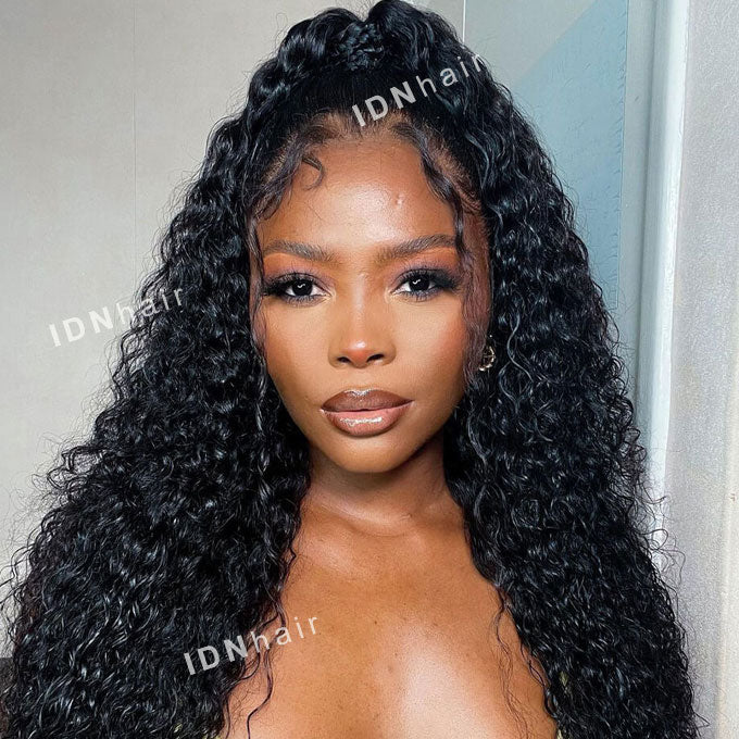 natural curly 360 HD lace wig