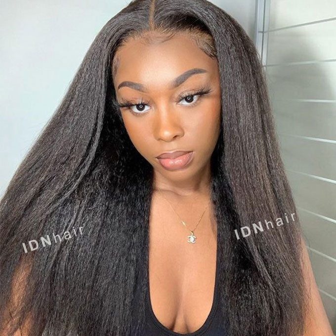 kinky straight 360 HD lace wig