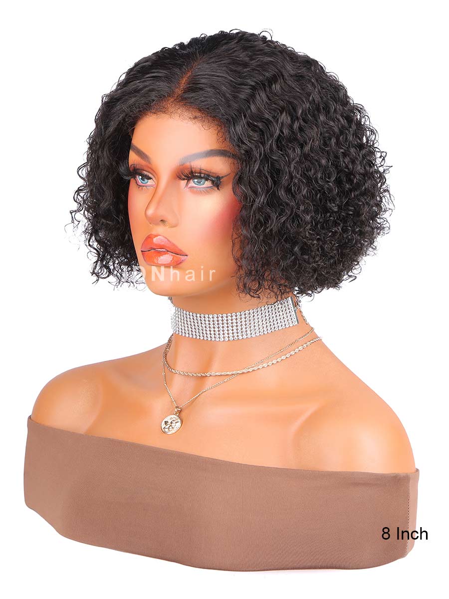 Harper Wear & Go Glueless Kinky Curly Bob Wig 5x5 Closure Pre Cut 4C Edges Human Hair