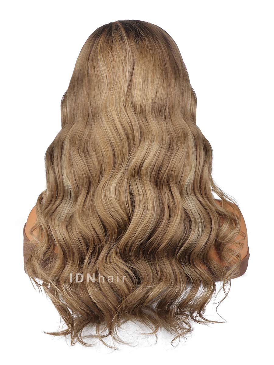 Diorr Ombre Blonde Wavy HD Front Lace Wig 100% Human Rich Girl Hair