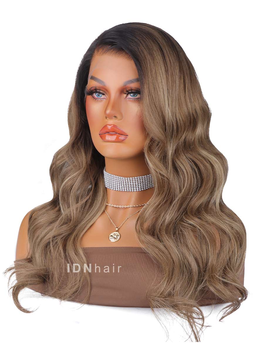 Joyce Wavy Ombre HD Front Lace Wig 100% Human Rich Girl Hair