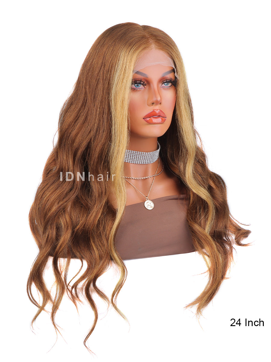 Daffodil Highlight Wave Honey Ombre HD Lace 100% Human Hair Wig