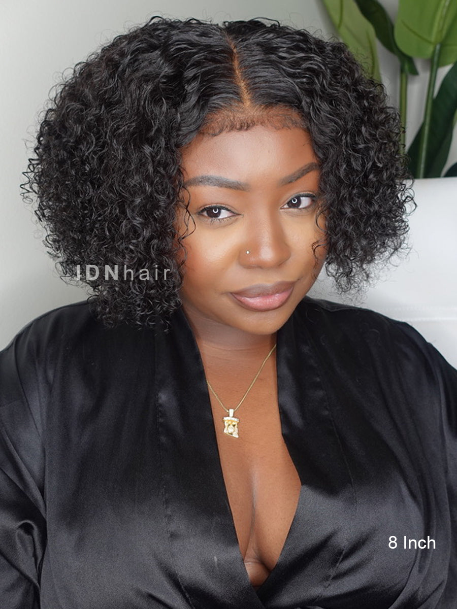 Harper Wear & Go Glueless Kinky Curly Bob Wig 5x5 Closure Pre Cut 4C Edges Human Hair