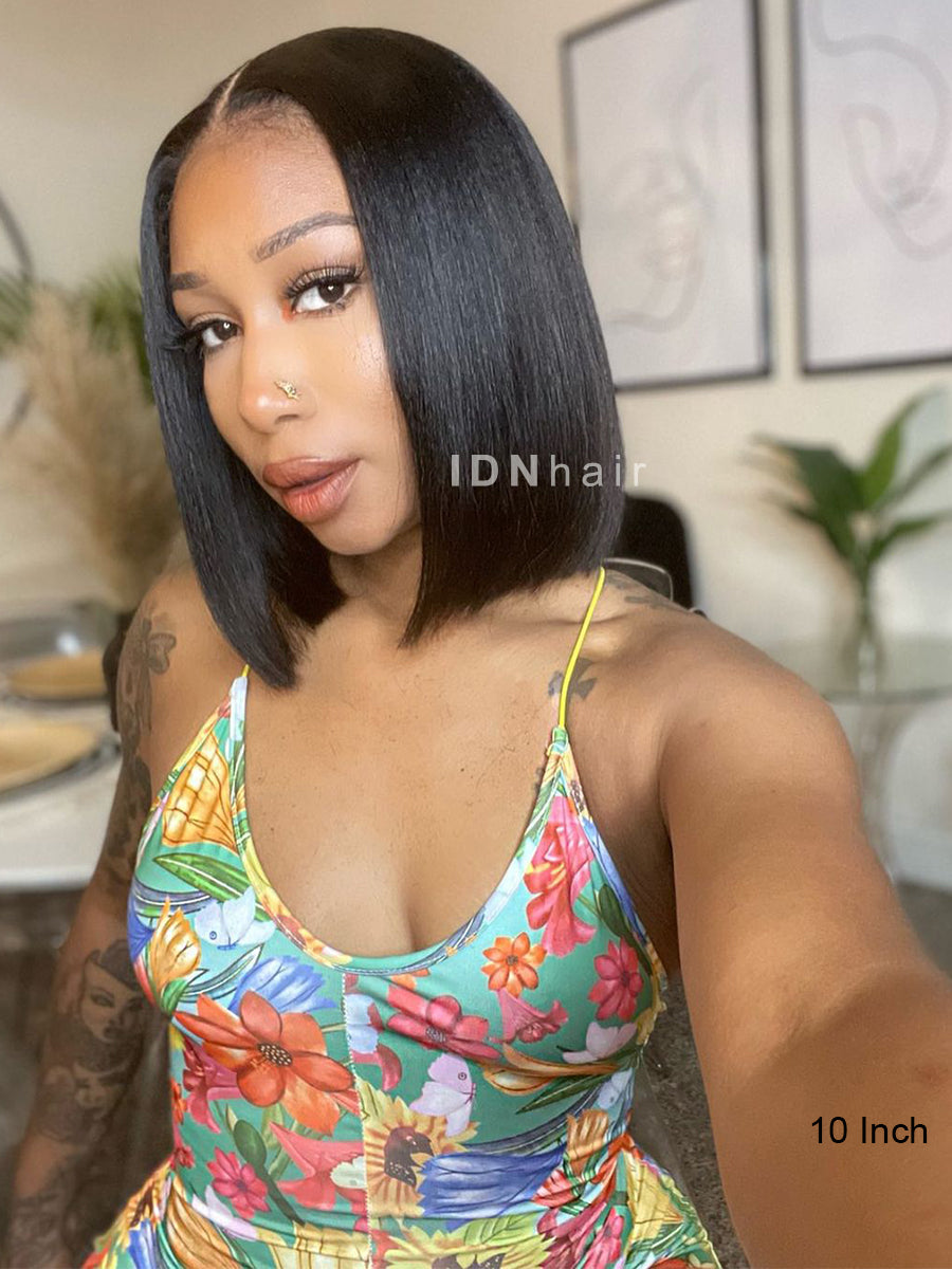Ruby Wear & Go Beginner Friendly Yaki Straight Bob Wig Pre Cut 4C Edges