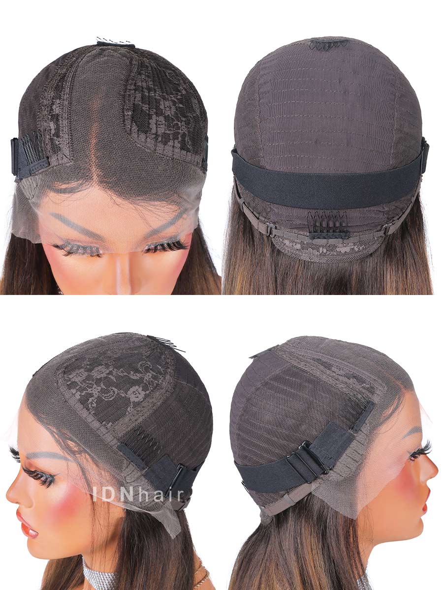 Gardenia Blonde Highlight Straight Lace Front Wig Human Hair