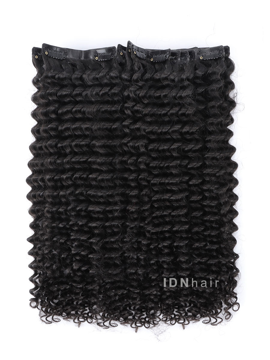 Lois Deep Curly Seamless Clip in Hair Extension Human Hair