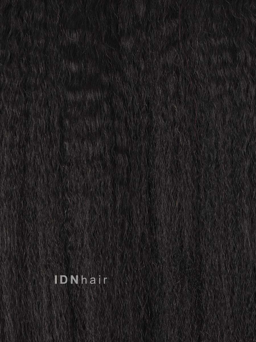 Cora Super Flat Kinky Straight Seamless Clip in Hair Extension Human Hair