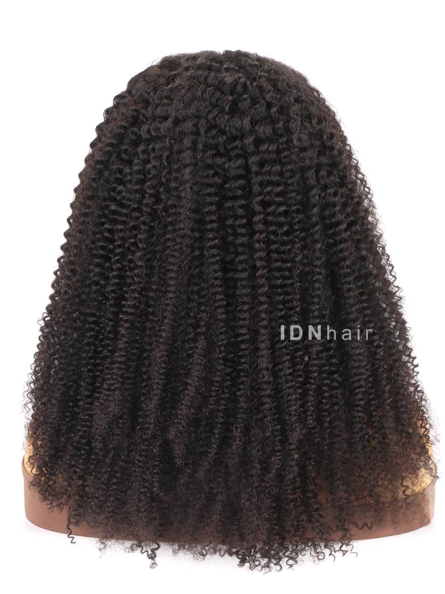 Crystal Kinky Curly 13X4 Frontal Wig Human Hair Smallest Invisible Knots