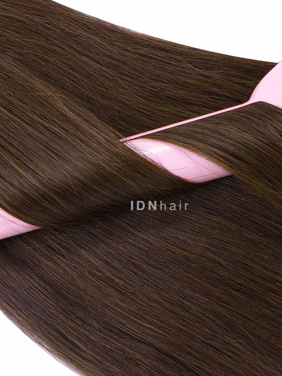Mollie Light Brown New Seamless Tape-in Clip ins Human Hair Extension for Black Women