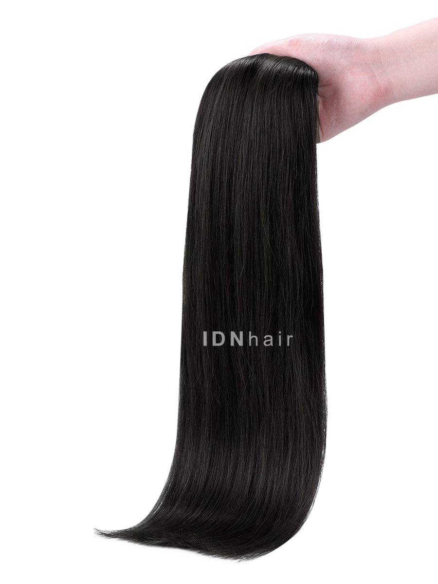Traci Jet Black Seamless Tape-in Clip ins Human Hair Extensions for Black Women
