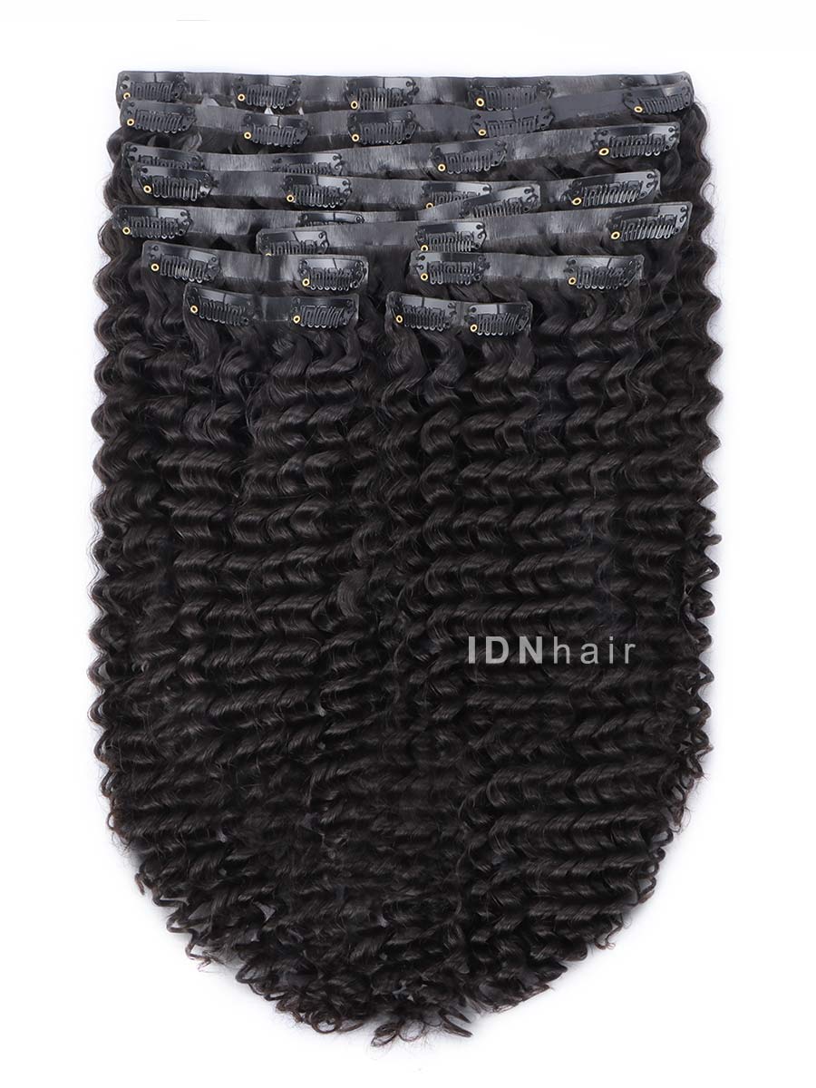 Lois Deep Curly Seamless Clip in Hair Extension Human Hair