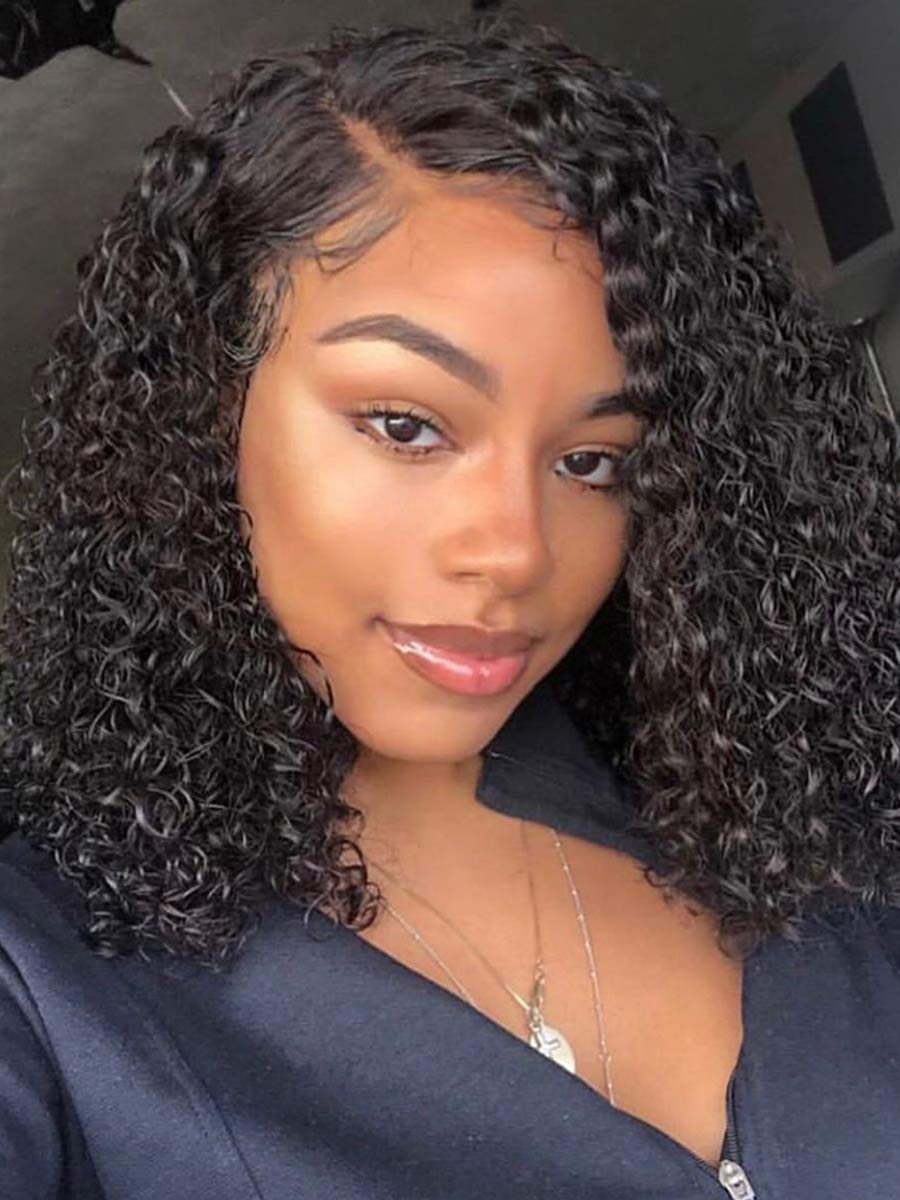 Allison Celebrity Style Short Bob Curly Glueless HD Lace Wig Virgin Hair