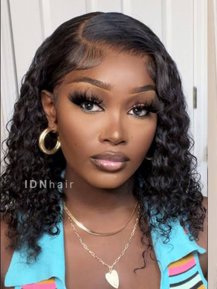 Allison Celebrity Style Short Bob Curly Glueless HD Lace Wig Virgin Hair