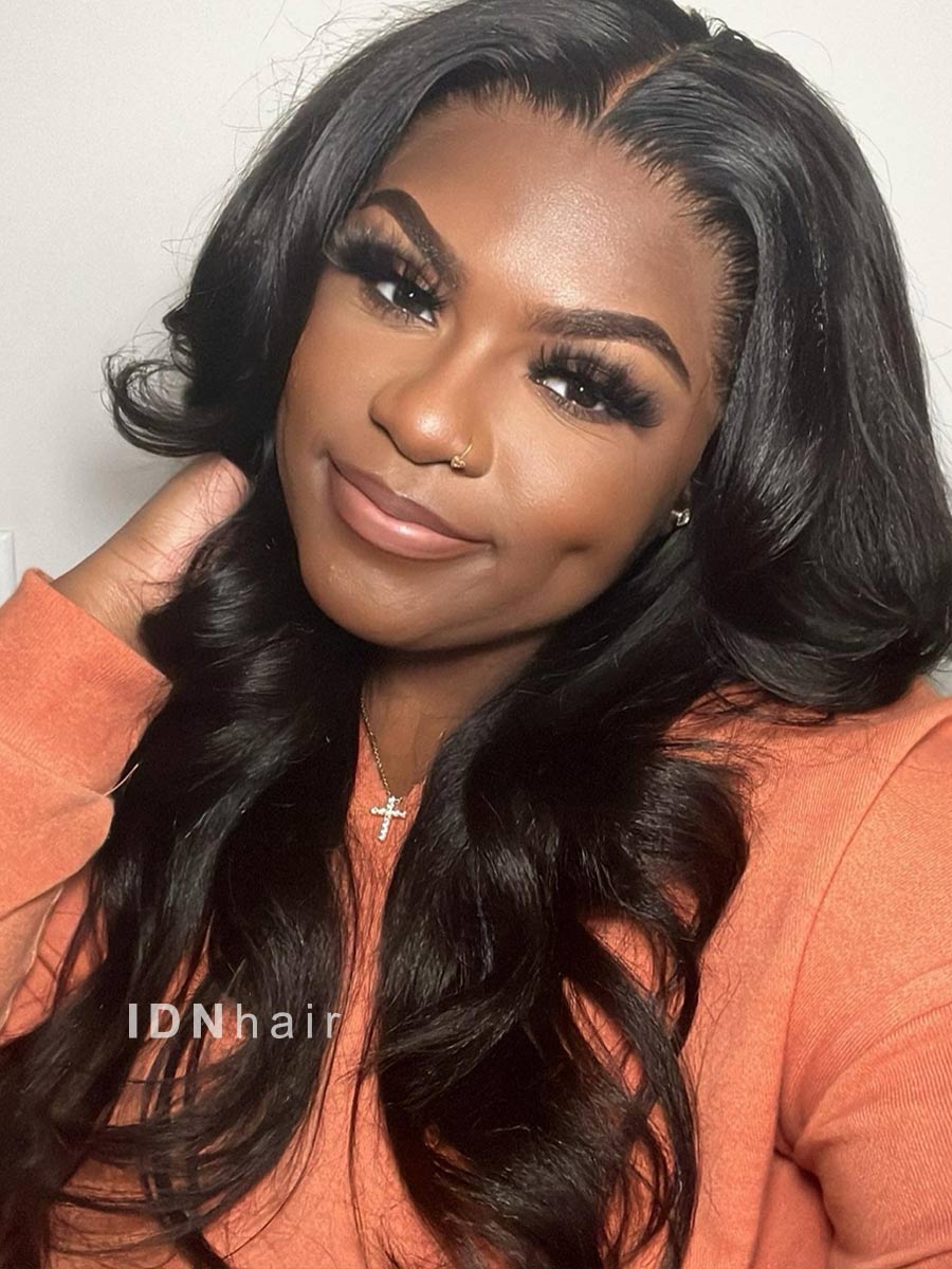 April Glueless Straight Scalp Knots 13X4 Full Frontal Wig HD Lace