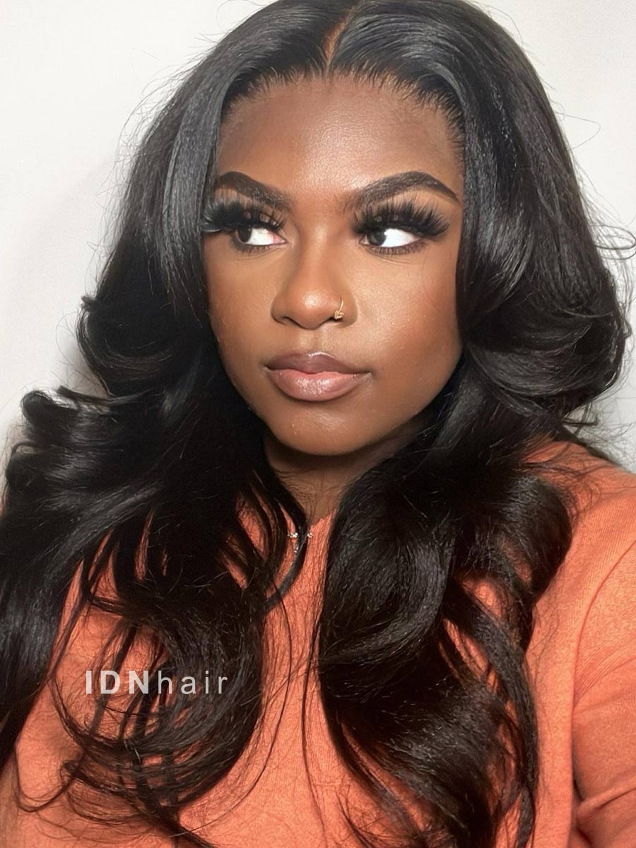 April Glueless Straight Scalp Knots 13X4 Full Frontal Wig HD Lace