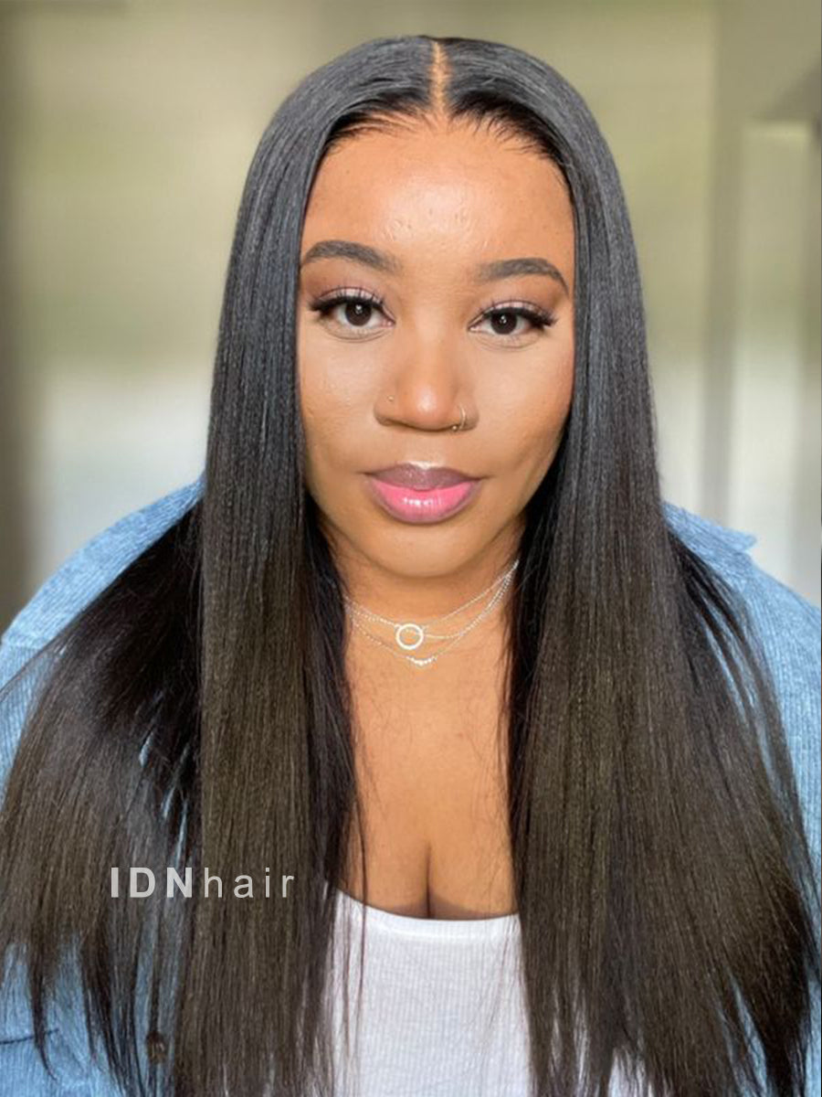 April Glueless Straight Scalp Knots 13X4 Full Frontal Wig HD Lace
