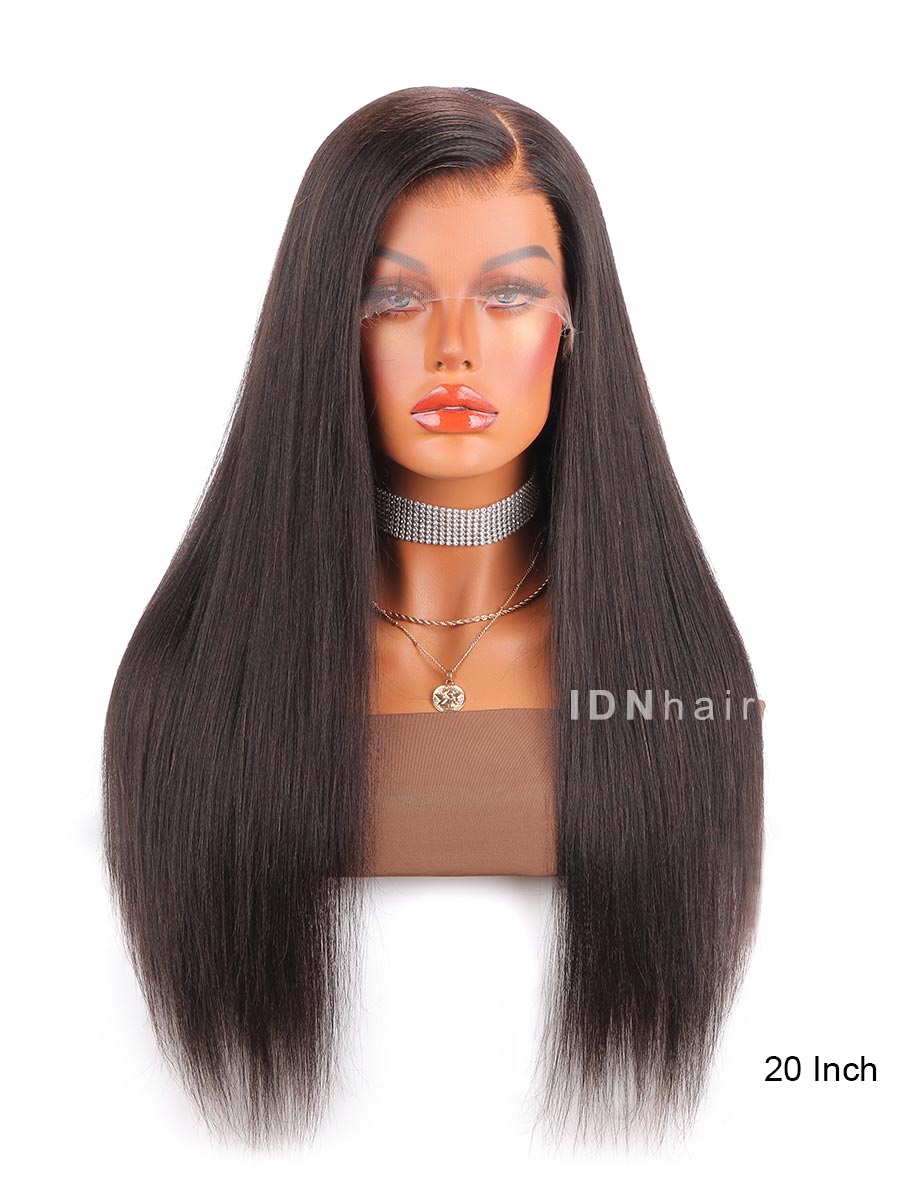 Aggie HD Undectable Full Lace Wig Yaki Straight Human Hair
