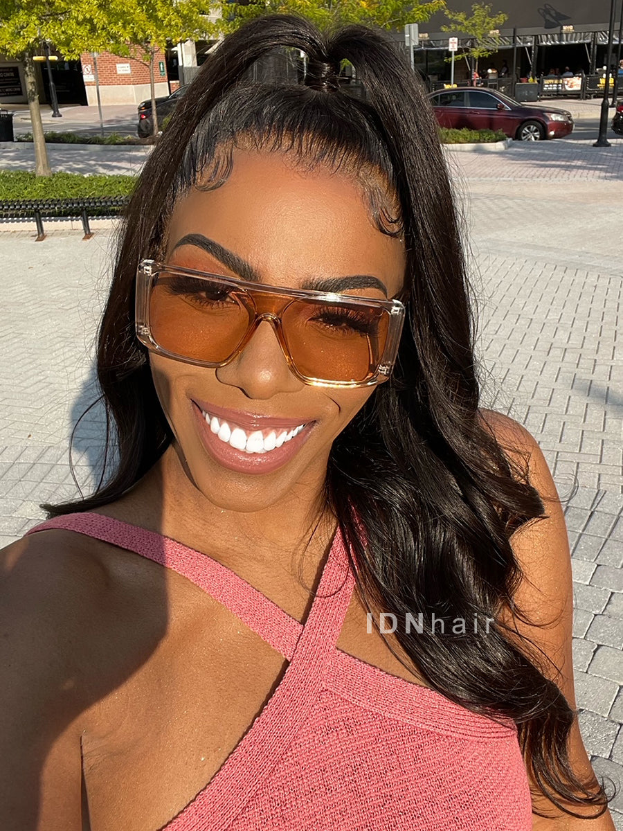 Sierra Straight Clean Hairline 360 Cap HD Lace Wig Clean Bleached Knots