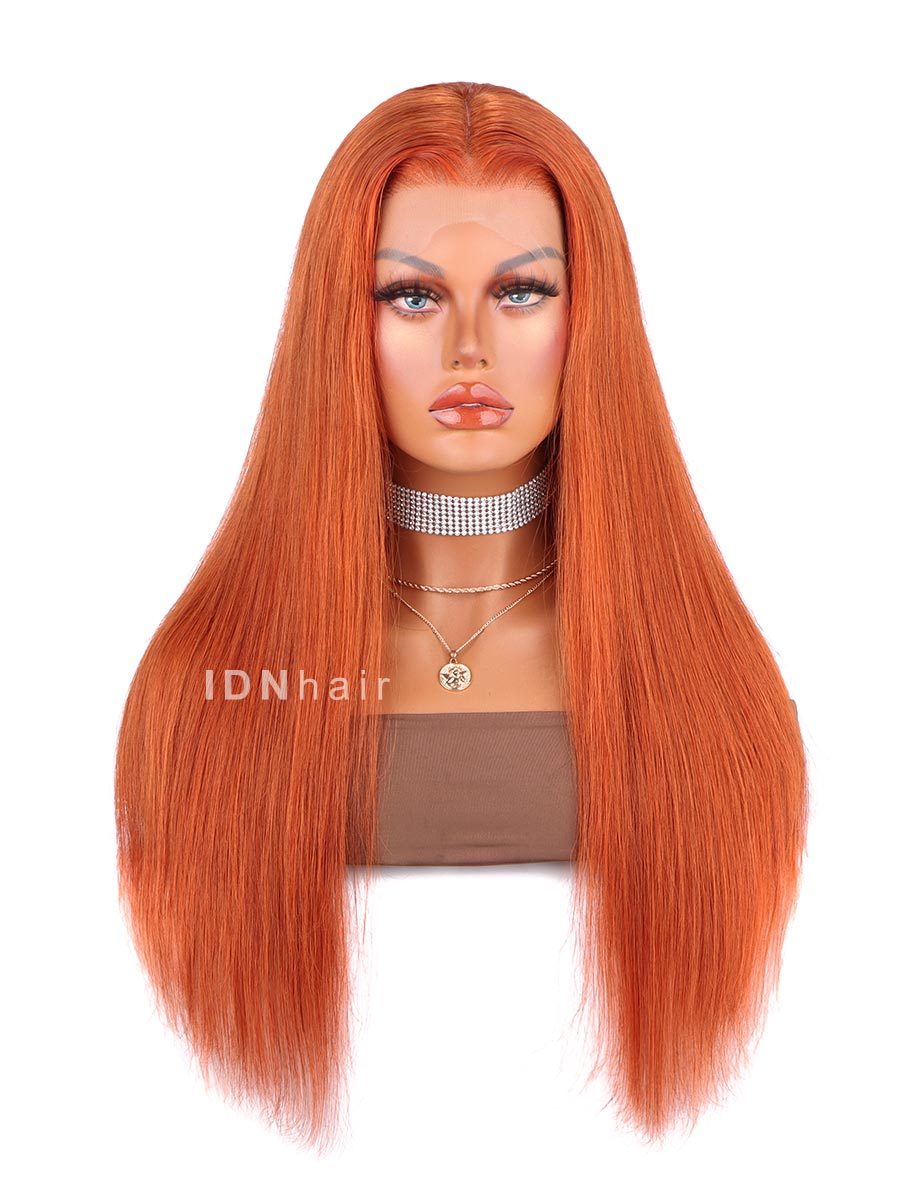 Assana Ginger Straight 13x4 Frontal Colored Human Lace Wig