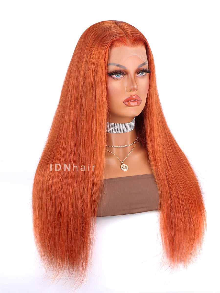 Assana Ginger Straight 13x4 Frontal Colored Human Lace Wig