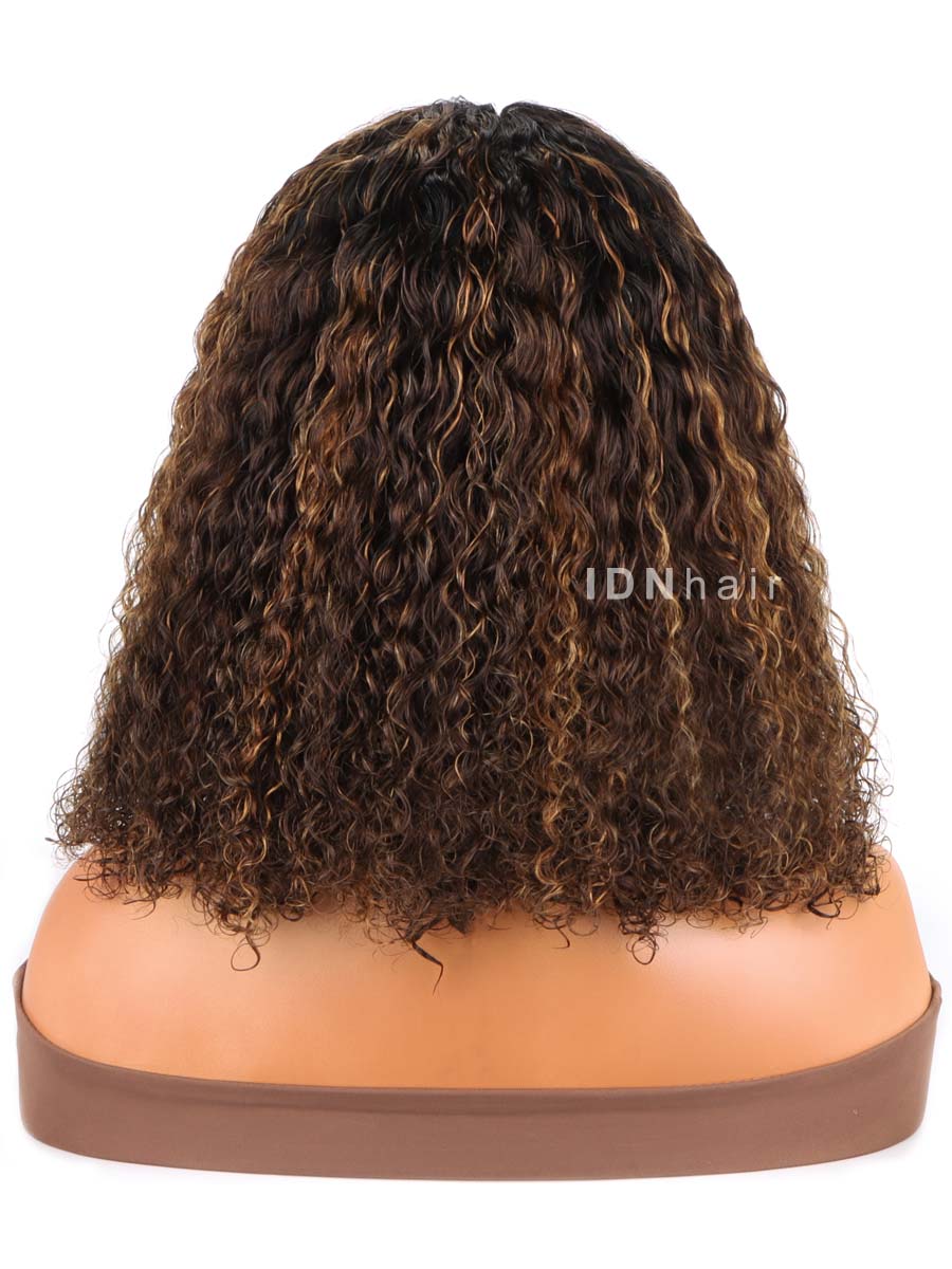 Buhse Highlight Curly Bob Scalp Knots 13x6 Frontal HD Lace Wig