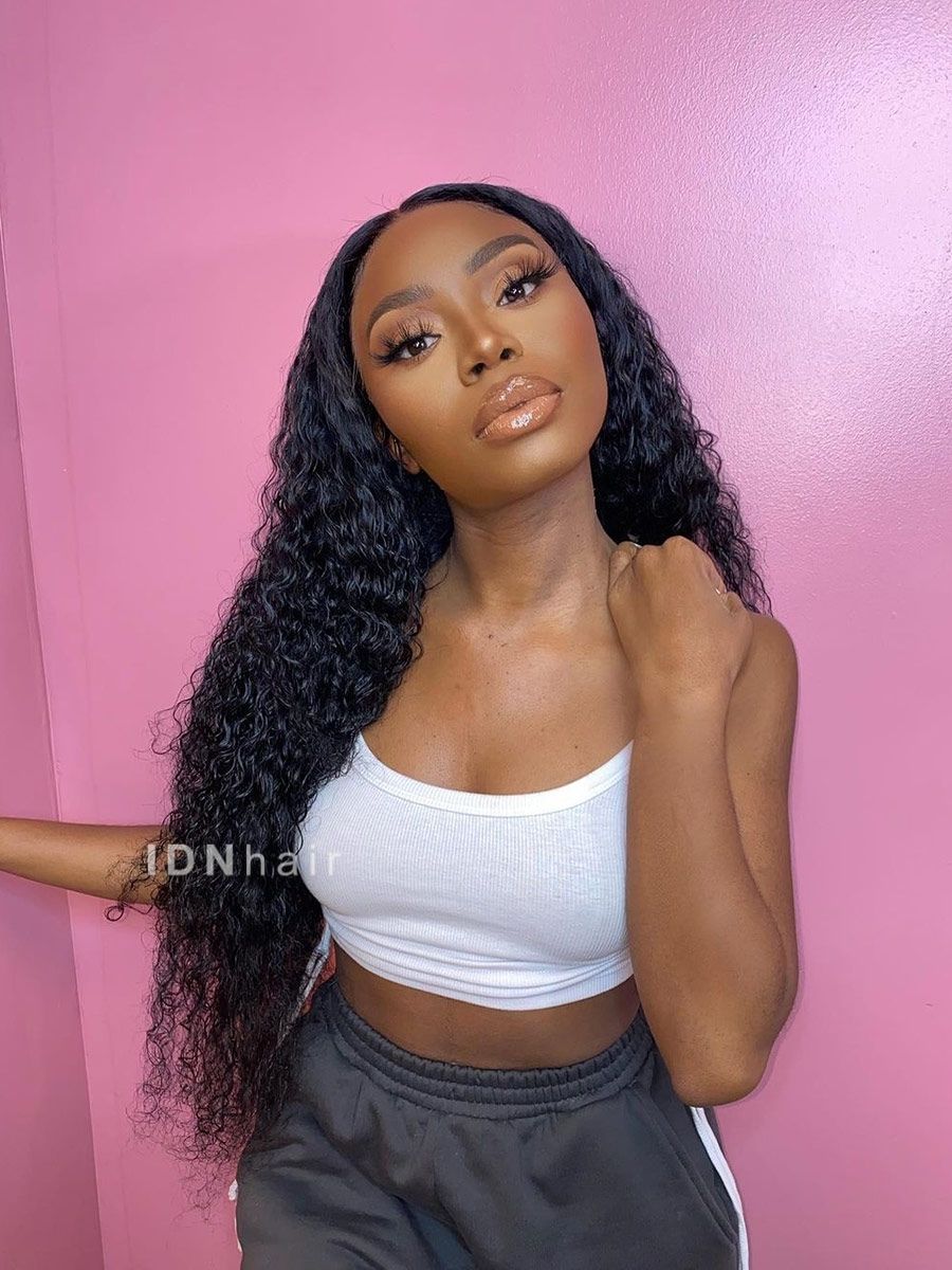 Cherry Glueless Deep Curly 13X4 HD Lace Front Wig Invisible Smallest Knots