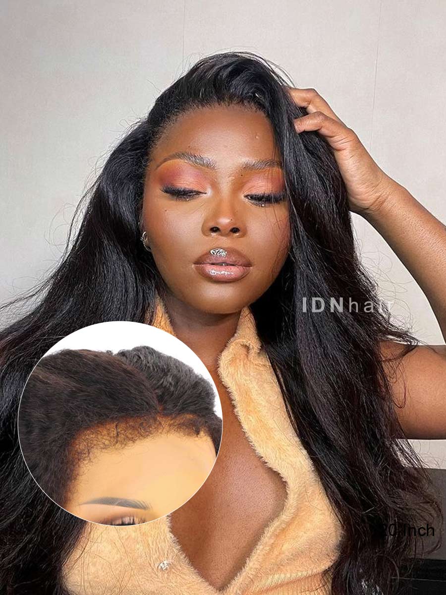 Domini New 4C Edges Kinky Straight 13X6 HD Lace Wig Scalp Knots