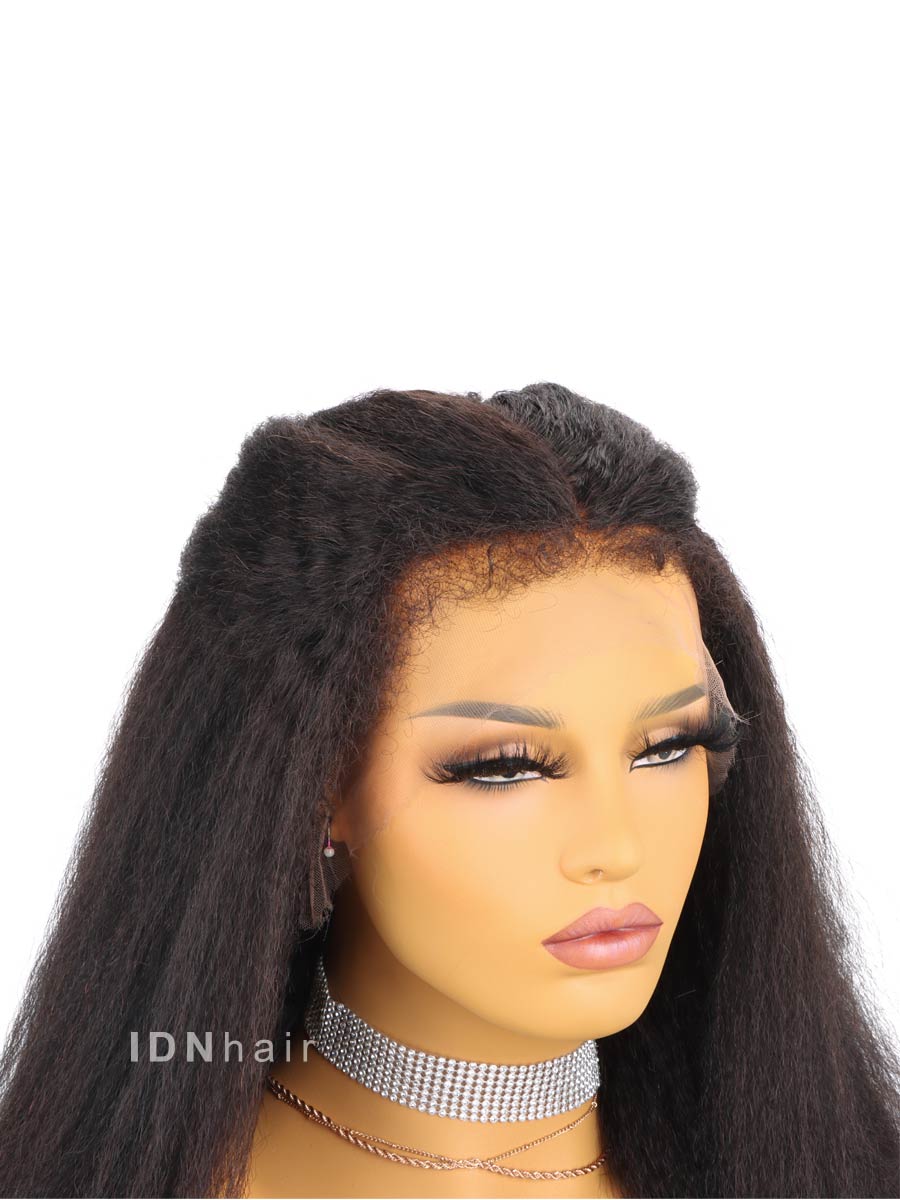 Domini New 4C Edges Kinky Straight 13X6 HD Lace Wig Scalp Knots