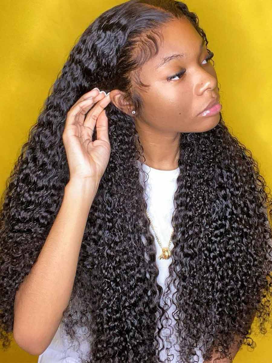 Jenny Glueless HD Lace Frontal Wig Curly Wave Human Hair Wigs