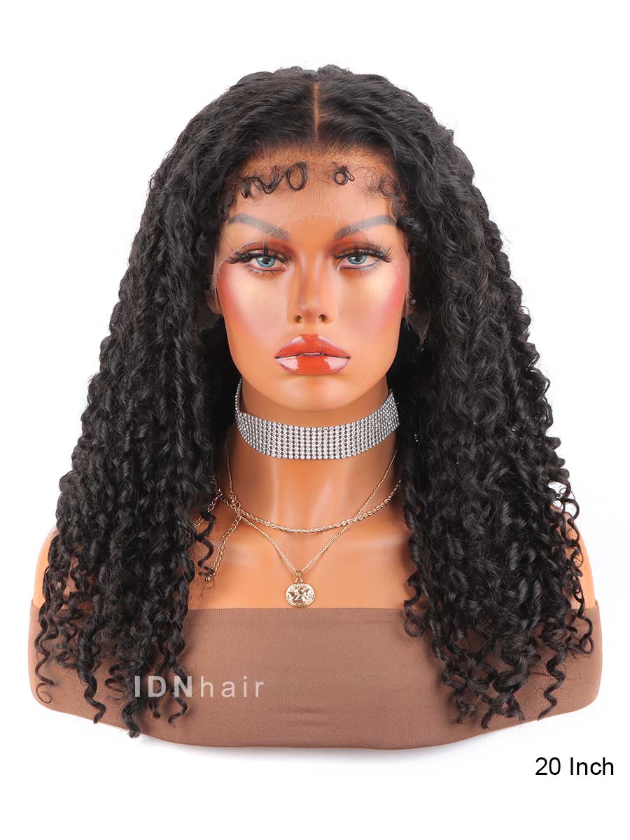 Sale No.17 3B Edges 2-in-1 Twisted Curly 13X4 Full Frontal HD Lace Wig Scalp Knots Wig