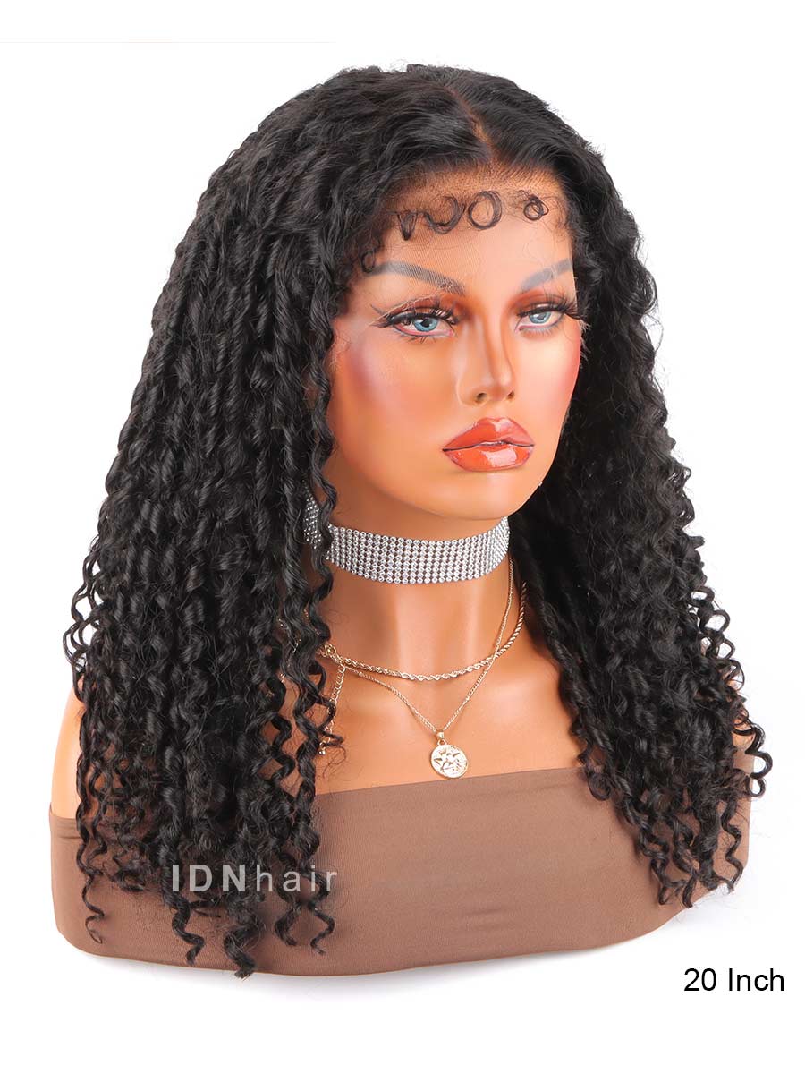 Sale No.17 3B Edges 2-in-1 Twisted Curly 13X4 Full Frontal HD Lace Wig Scalp Knots Wig