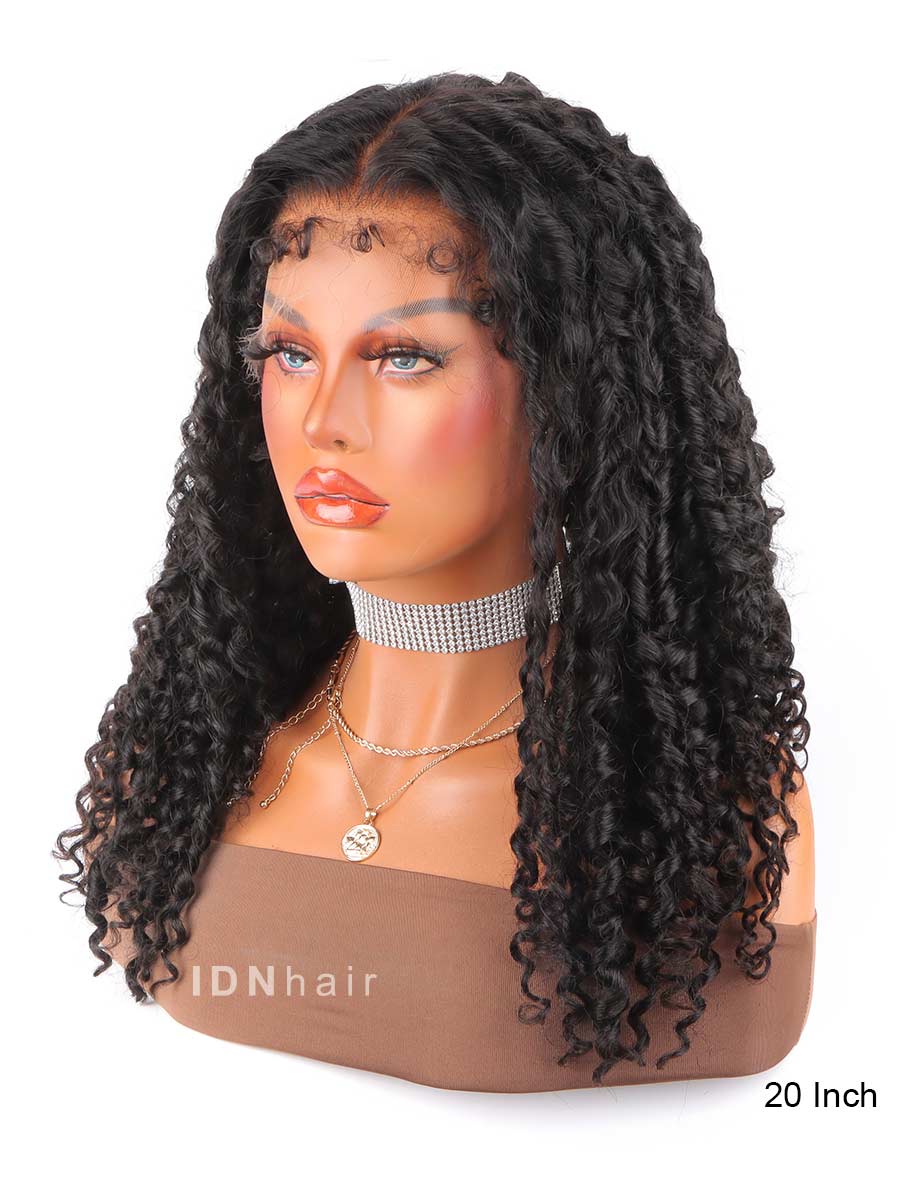 Sale No.17 3B Edges 2-in-1 Twisted Curly 13X4 Full Frontal HD Lace Wig Scalp Knots Wig