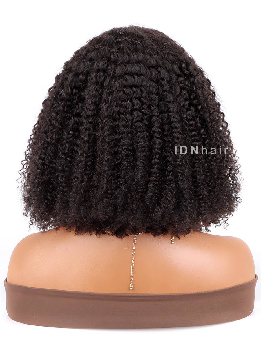 Linnea Curly Bob Wig Human Hair Scalp Knots HD Lace Front