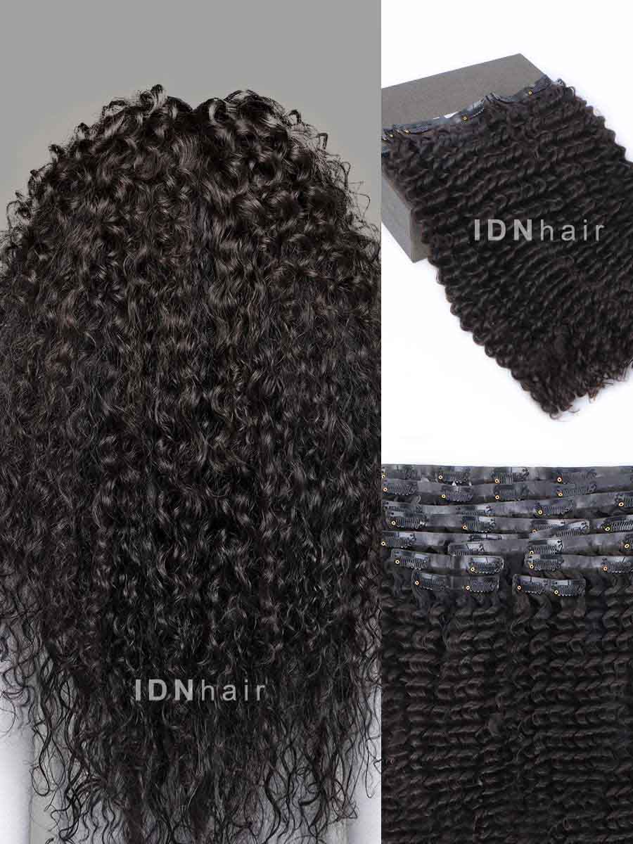 Lois Deep Curly Seamless Clip in Hair Extension Human Hair