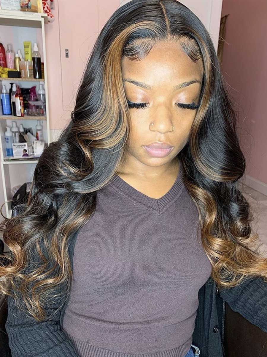 Luna Highlight Wavy Scalp Knots 13x6 Frontal HD Lace Wig