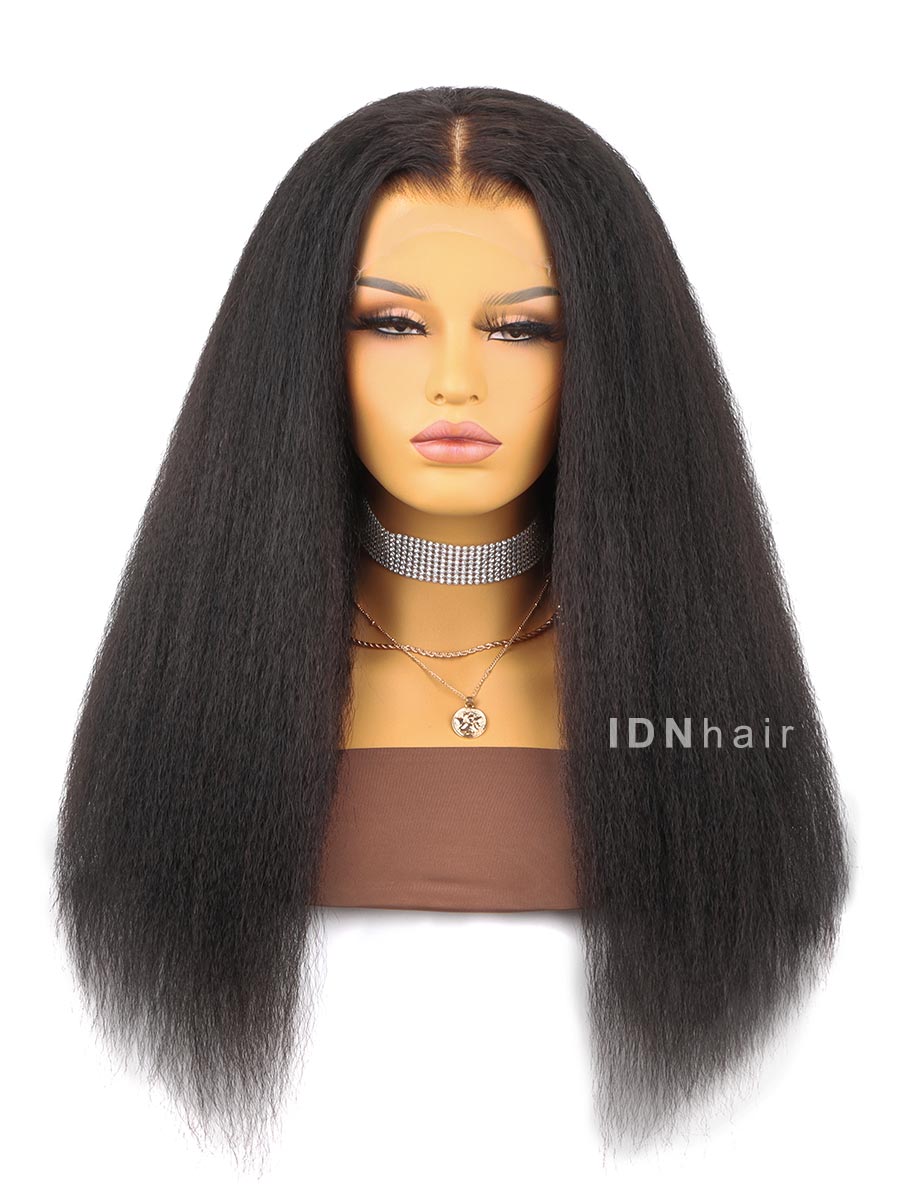 Aleisha Kinky Straight Scalp Knots 13X4 Full Frontal HD Lace Wig