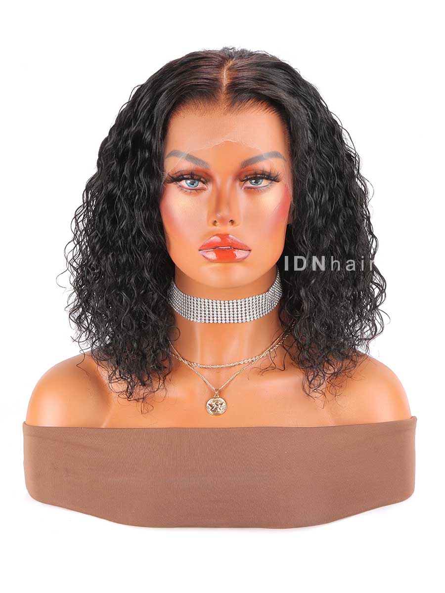 Semi Glueless Natural Wave Frontal Lace Bob Wig Virgin Hair
