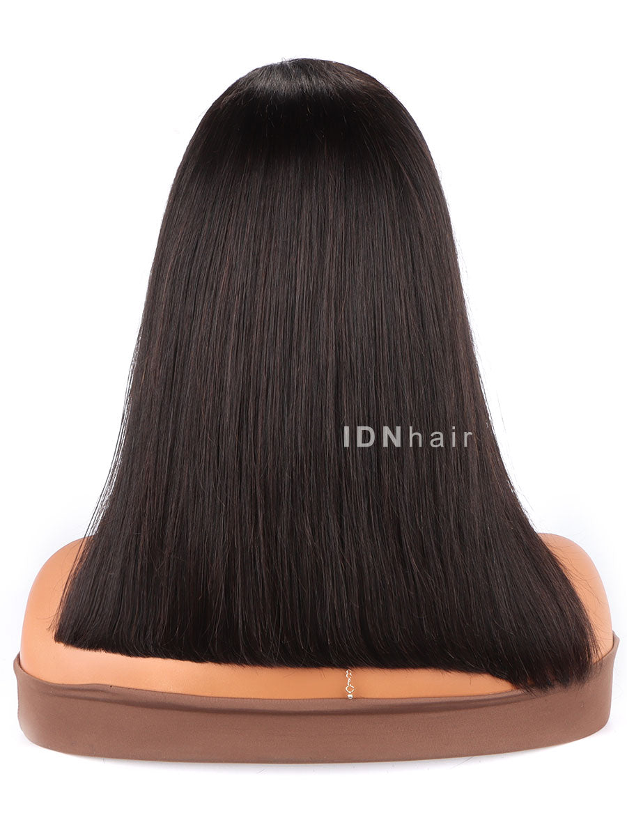 Sharon Silky Straight Asymmetrical Bob Lace Front Wigs with Side Part HD Wig