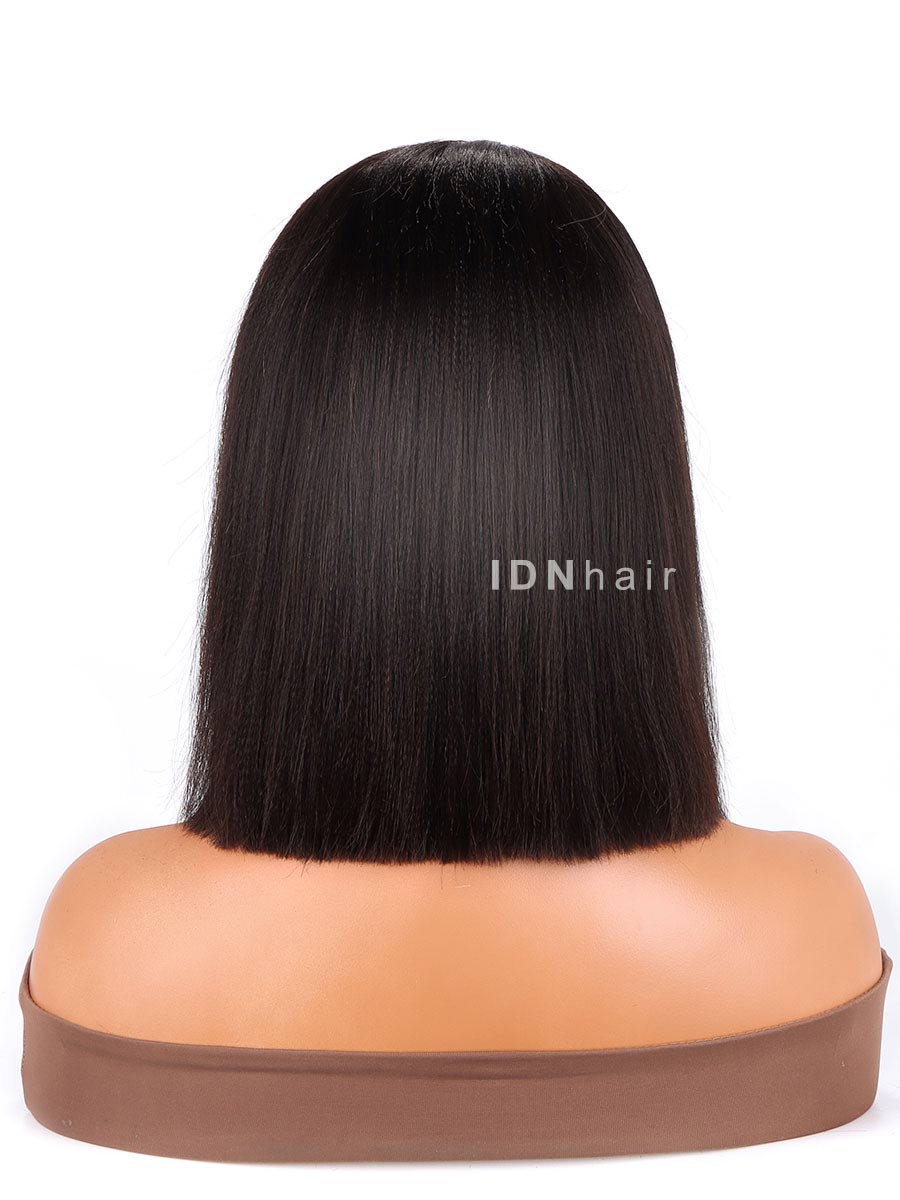 Helble 10in Short Yaki Straight Bob Scalp Knots 13x6 Frontal HD Lace Wig