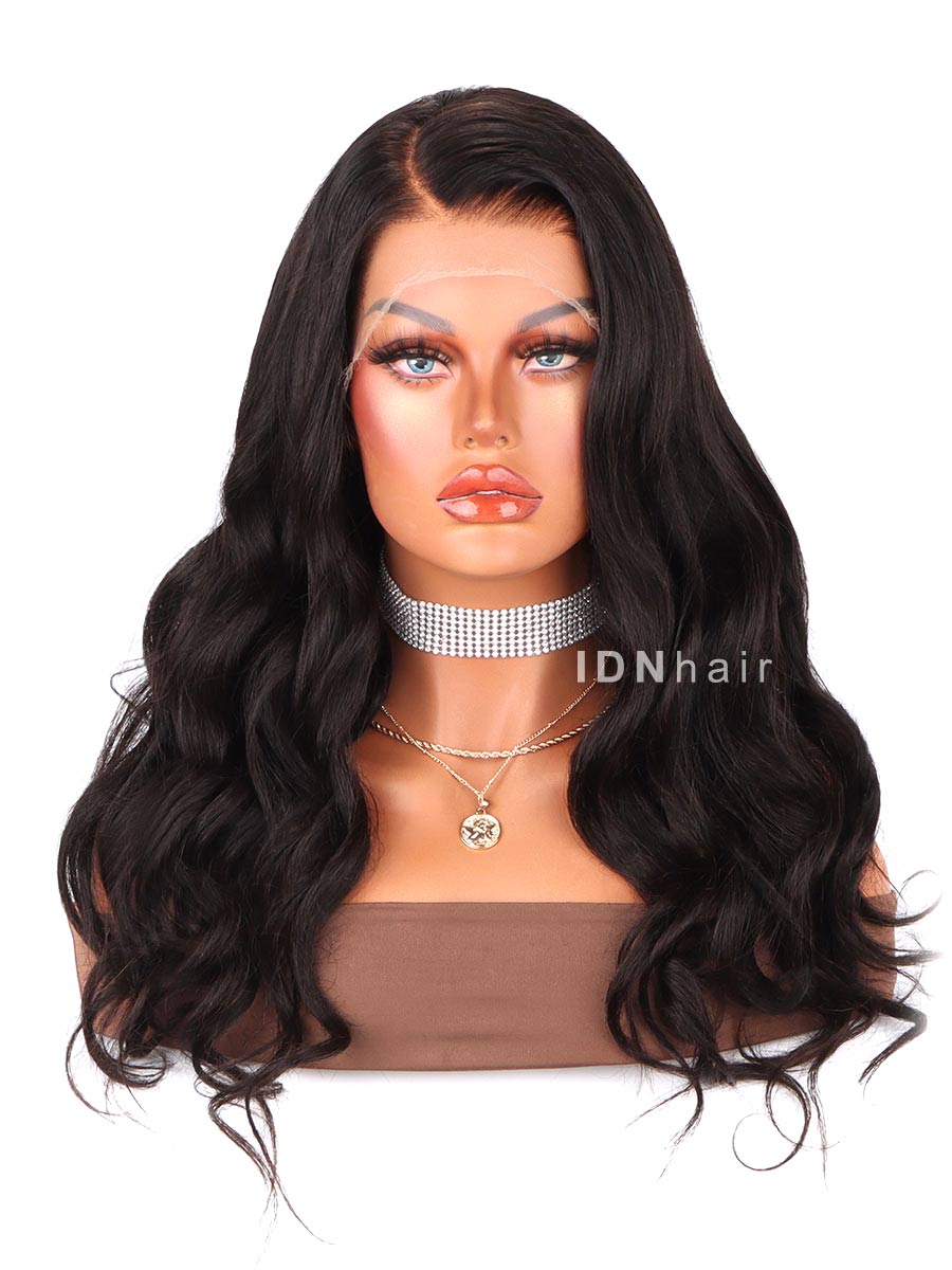 Trendy Royal Wavy Front Wig HD Lace Real Human Hair