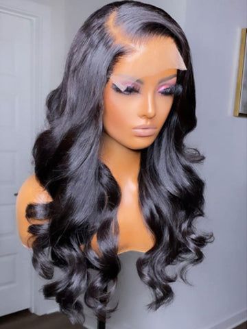 Trendy Royal Wavy Front Wig HD Lace Real Human Hair