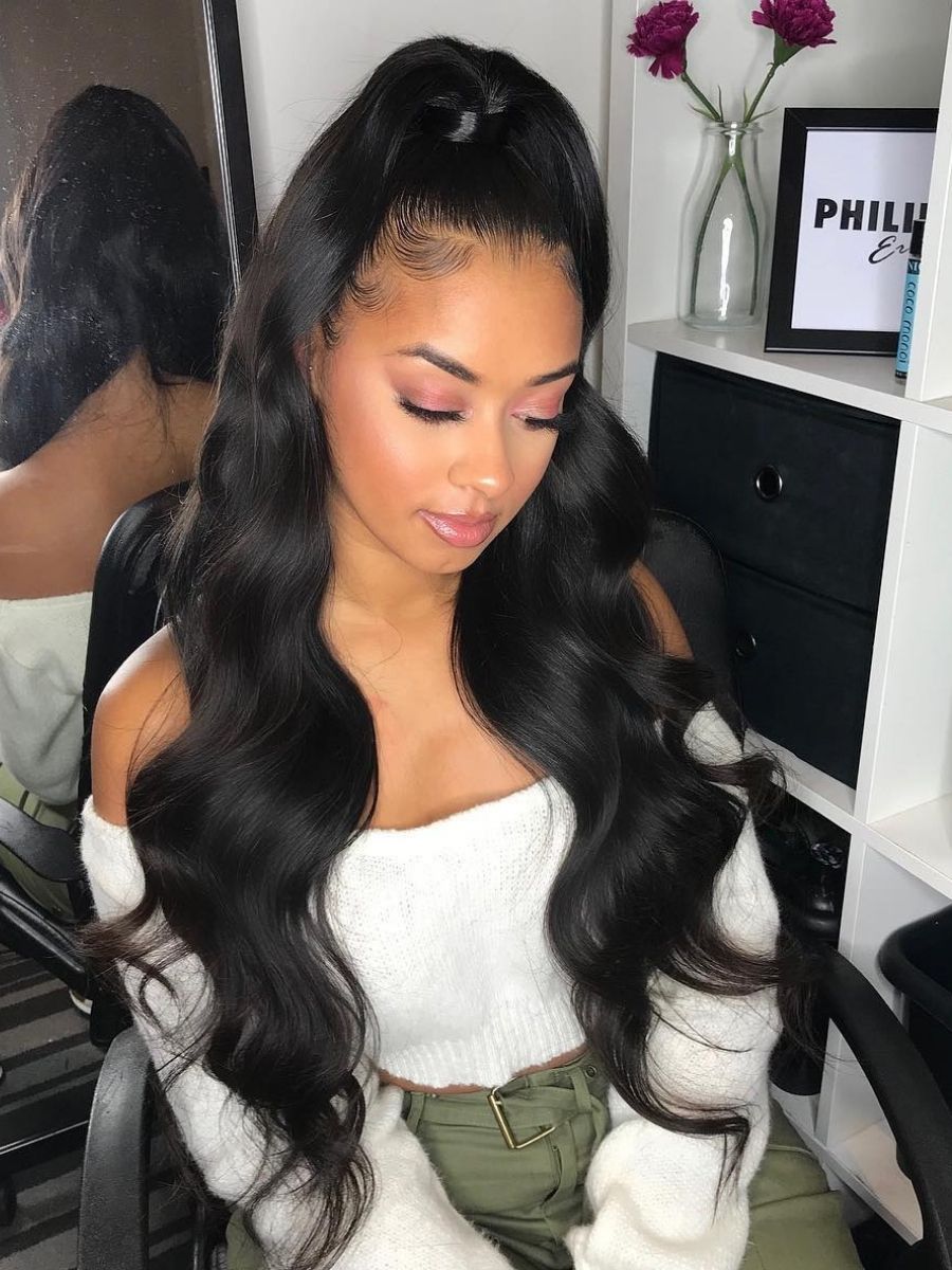Trendy Royal Wavy Front Wig HD Lace Real Human Hair
