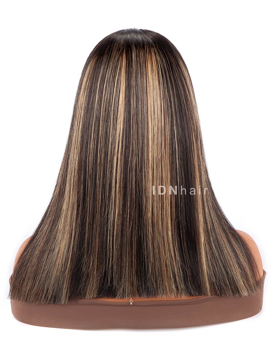 Vita Glueless Highlight Brown Bob Skin Melt HD Lace Wig